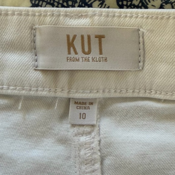 Kut From The Kloth Evereve Skirt Womens 10 Bristol Utility White New - Picture 6 of 9